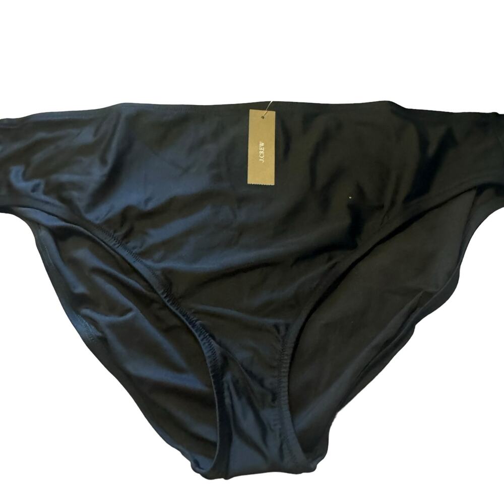 J. Crew Women's Full-Coverage Bikini Briefs Bottom Black Size 3X NWT